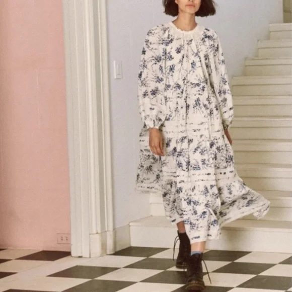 The Great. • The Hideaway Floral Midi Dress NWOT - Picture 7 of 16